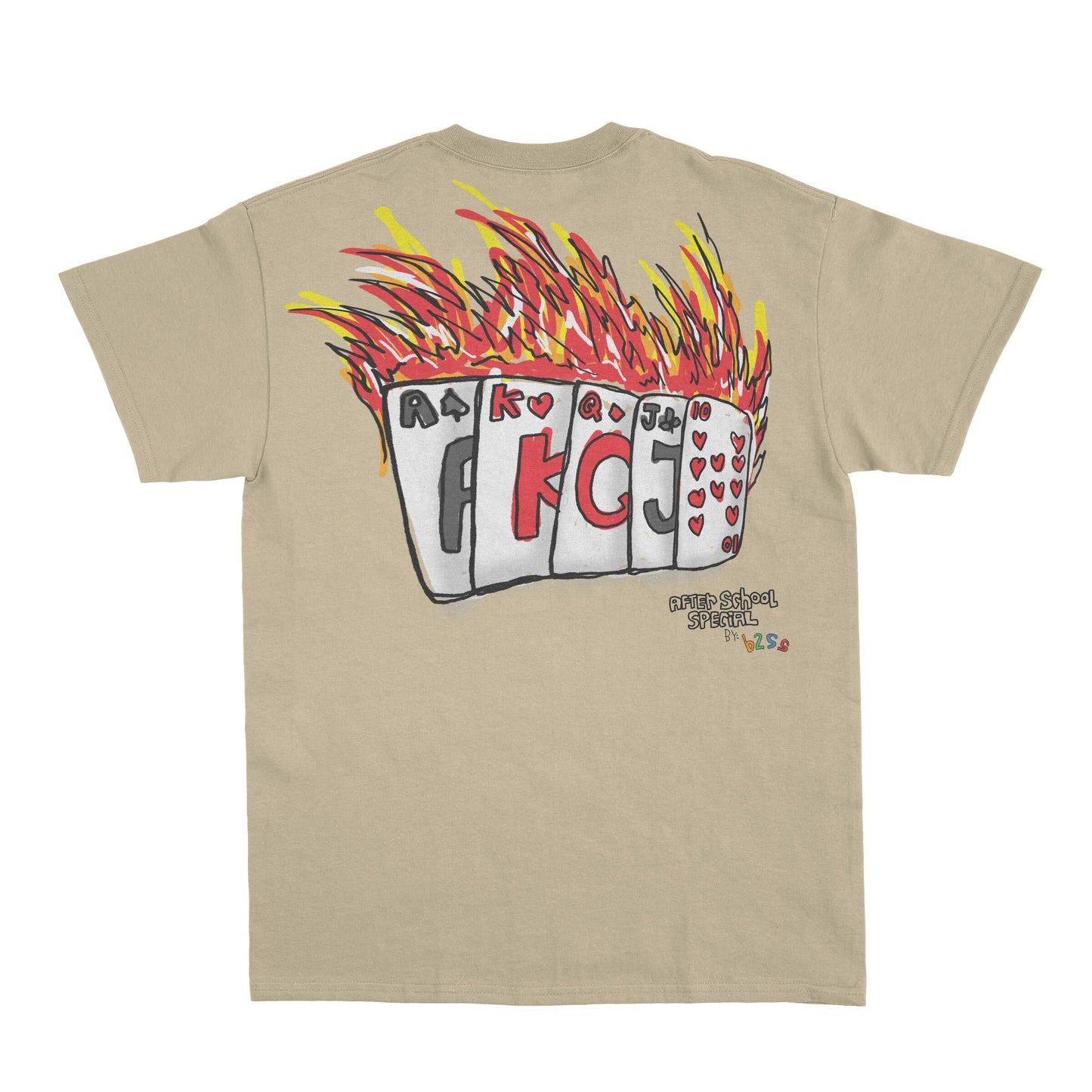 AFTER SCHOOL SPECIAL POKER GAMBLING TEE - 8586 KHAKI