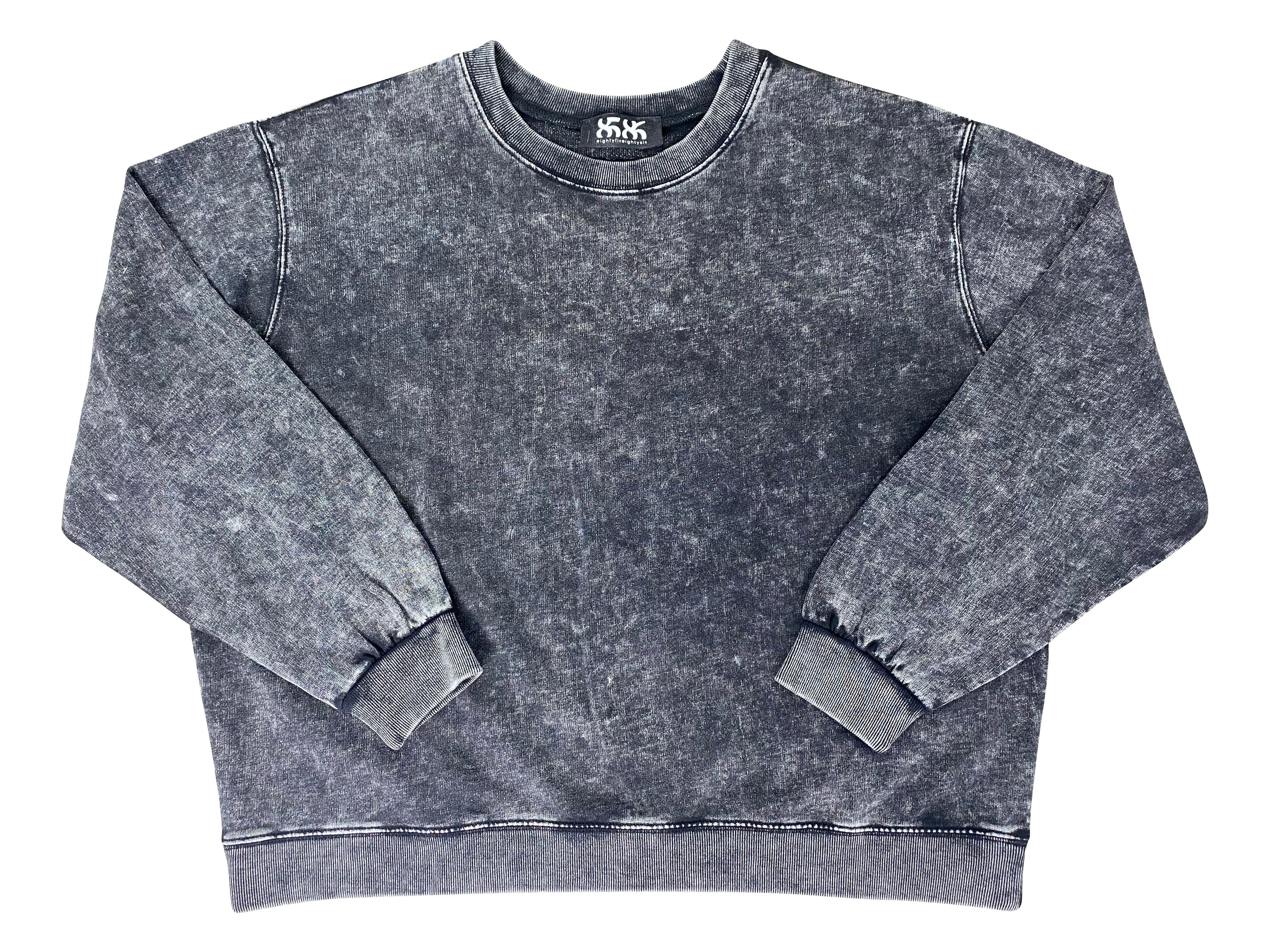 8586 OVERSIZED ACID WASH SWEATSHIRT