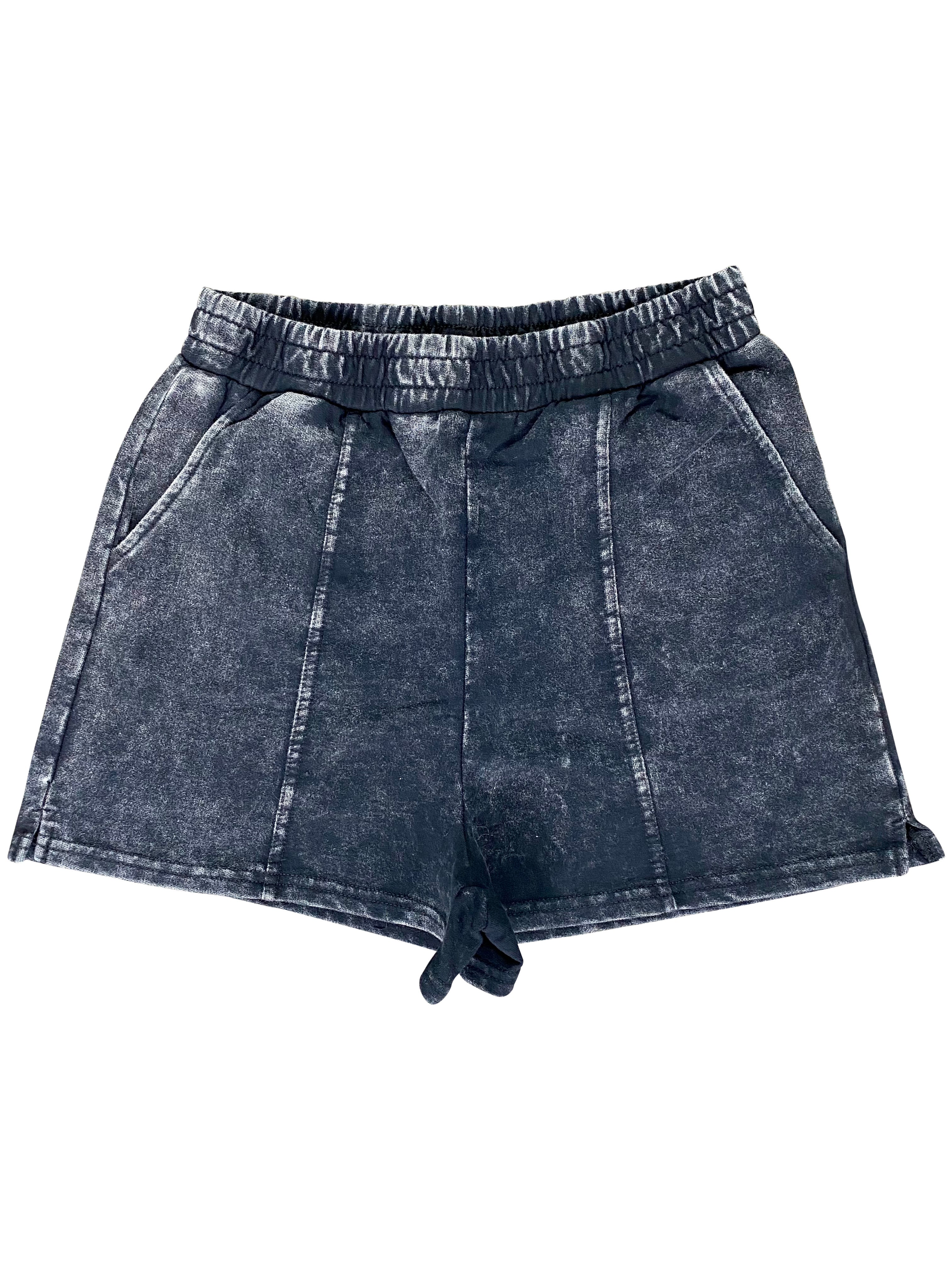 8586: ACID WASH SWEAT SHORTS – 85 86 eightyfiveightysix