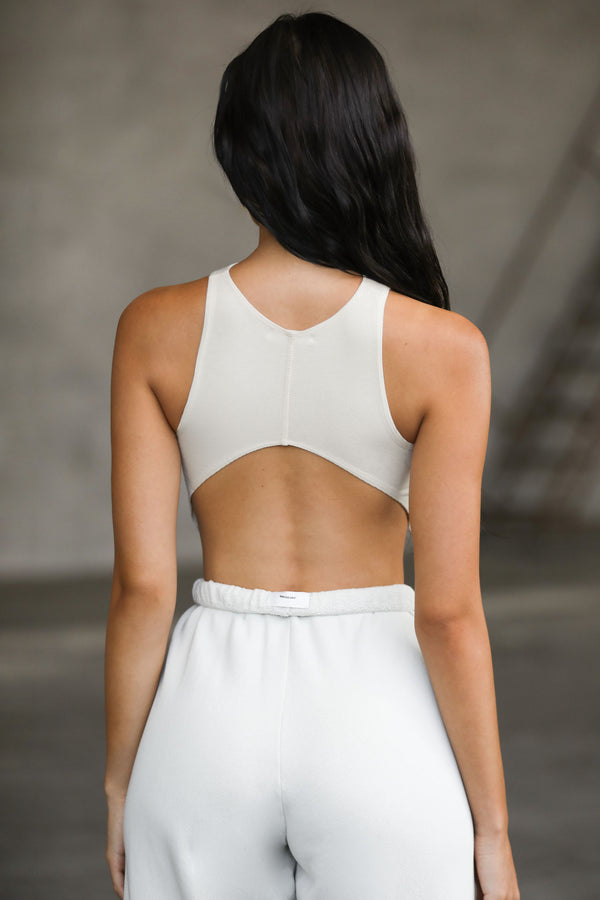 JOAH BROWN: CURVE CROP TANK back view