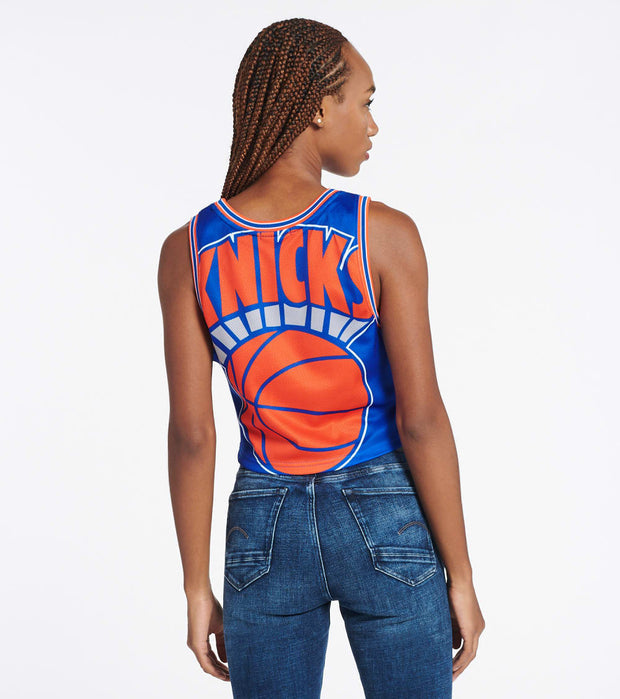 Women's Mitchell & Ness Knicks Big Face Crop Tank 5.0