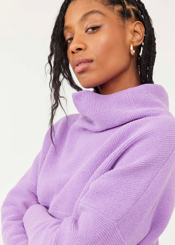 FREE PEOPLE: OTTOMAN SLOUCHY TUNIC SWEATER PLUM