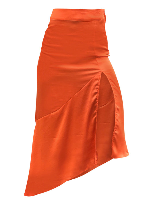 FREE PEOPLE HOT ORANGE LOLA SKIRT - 8586