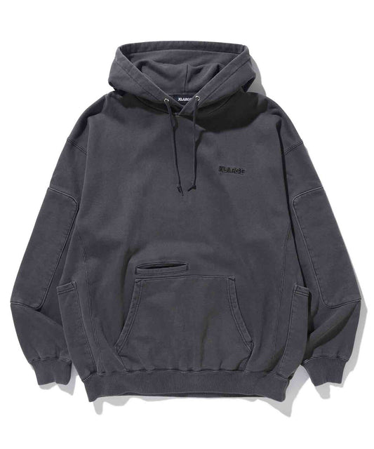 XLARGE: PIGMENT DYED POCKET HOODIE (front view)