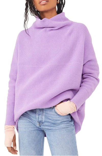 FREE PEOPLE: OTTOMAN SLOUCHY TUNIC SWEATER PLUM