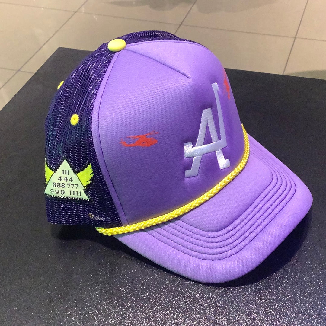 MOUR CAP: Purple LA Trucker Hat